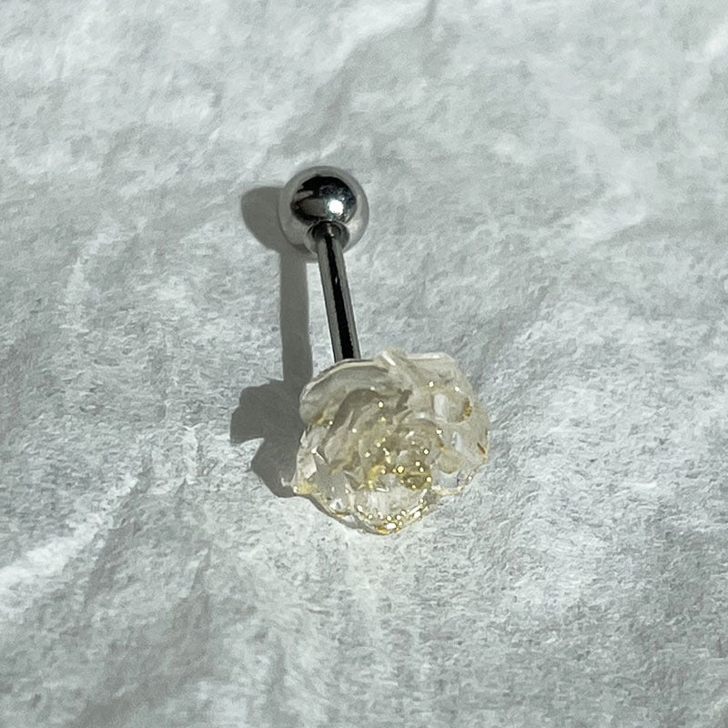 Color Titanium Steel Screw Buckle Piercing Lady Stud Earrings