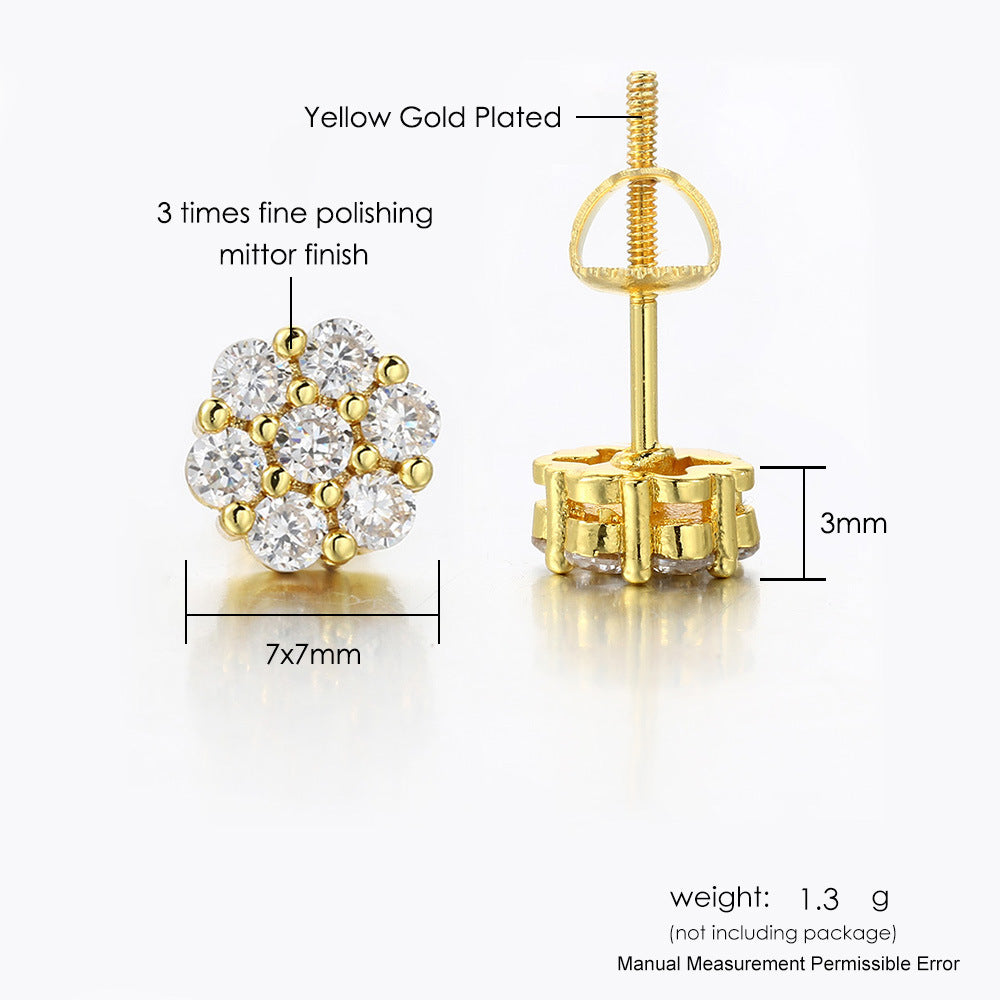 Micro Inlaid Zircon Gold Plated Popular Rings