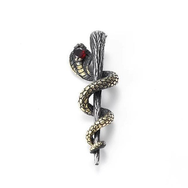 Men's Retro Truncheon Cobra Fashion Personality Imitation Thai Sier Snake Pattern Pendants