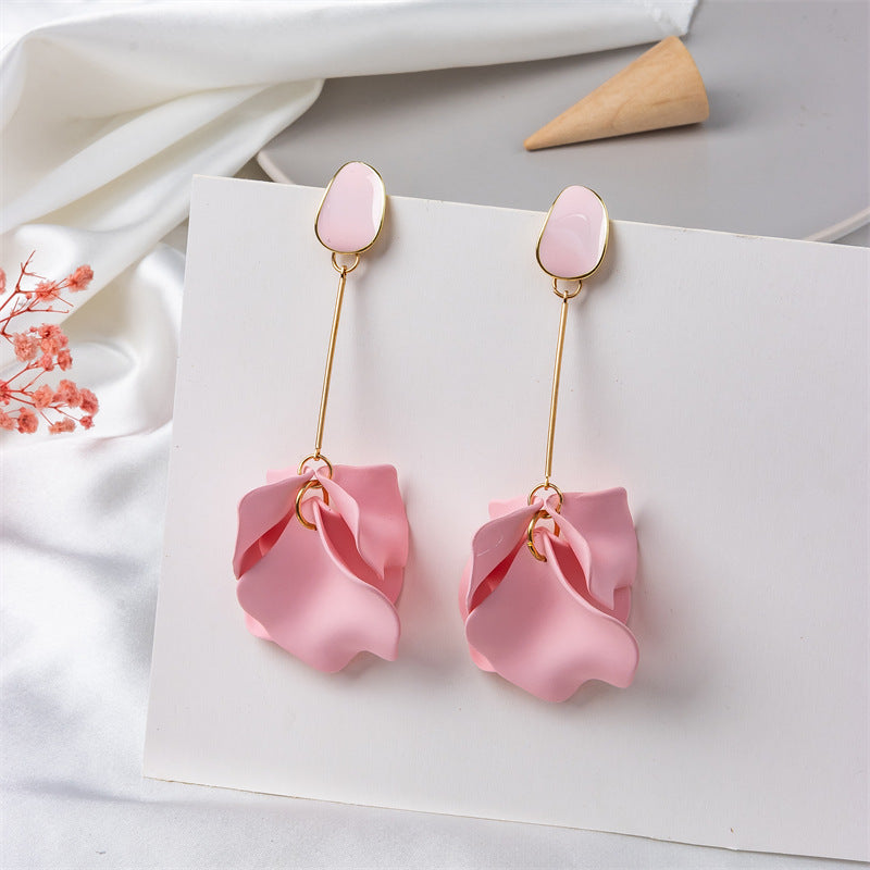 Summer Flower High Profile Fashion Petal Earrings
