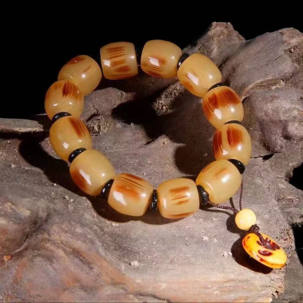 Yak Ram Beads Unisex Bloodshot Crafts Bracelet
