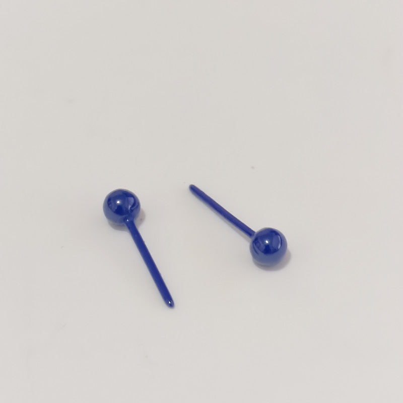 Women's & Men's Ear Bone Color Ceramic Bar Sleeping No Need Stud Earrings