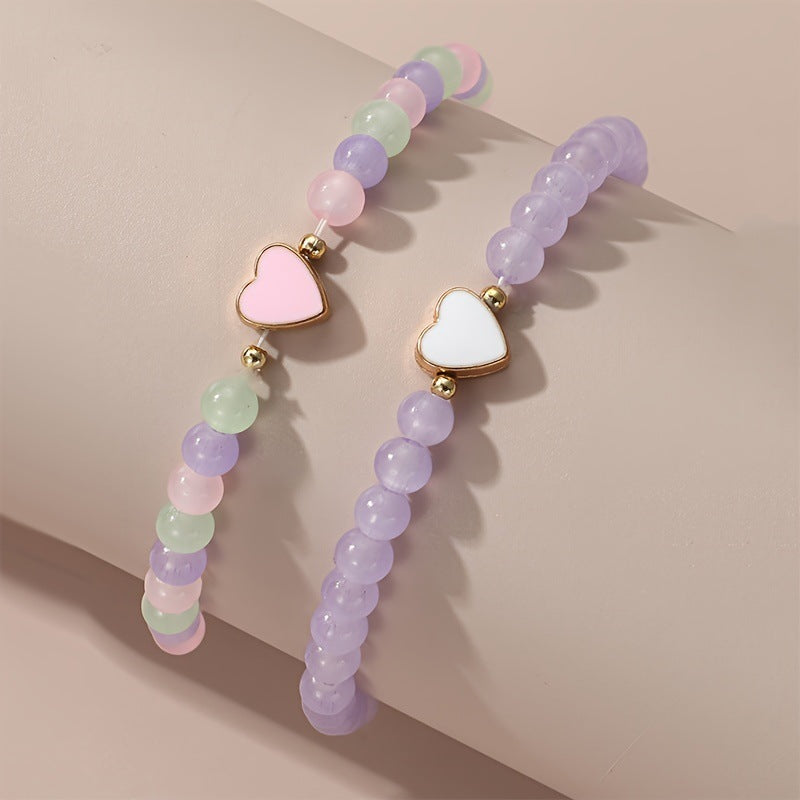 Cute Style Niche Fresh Couple Bead Necklace