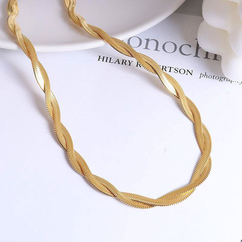 Women's Gold Cross Titanium Steel Suit Trendy Necklaces