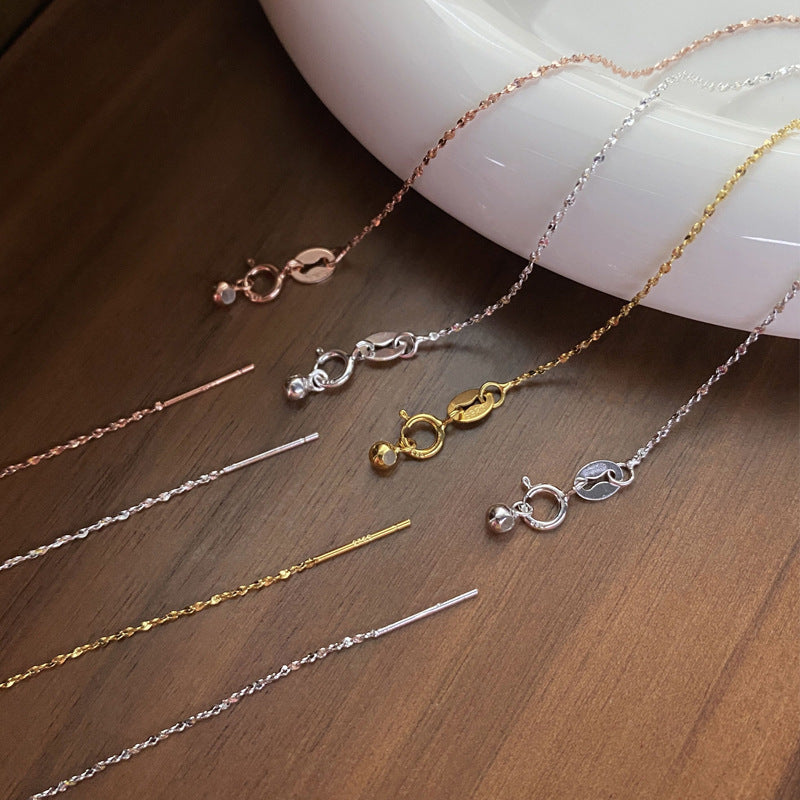 Women's Sier Minimalist Starry Retractable Adjustable Universal Necklaces