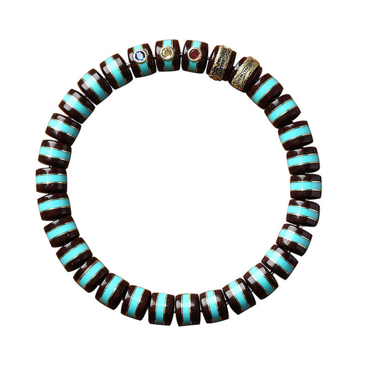 Women's & Men's Solid Zi Jin Shu Crafts Pliable Temperament Straight Cut Pills Bracelet