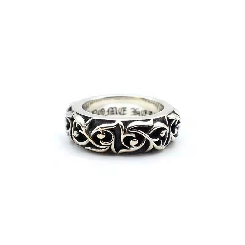 Women's & Men's Personality Cross Sterling Sier Couple Hipster Vintage Thai Eternal Ring