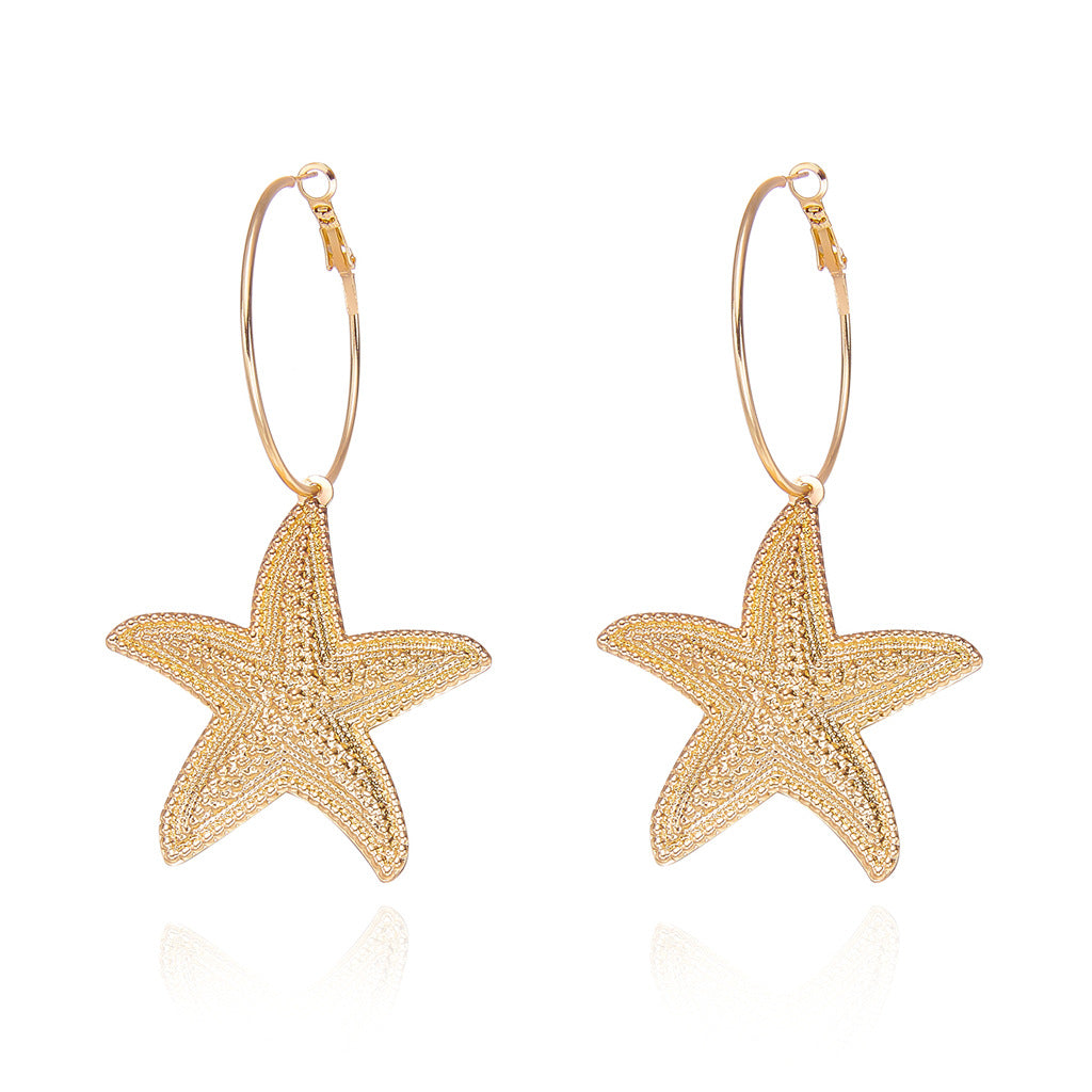 Women's Starfish Eardrop Fashion Creative Design High Earrings
