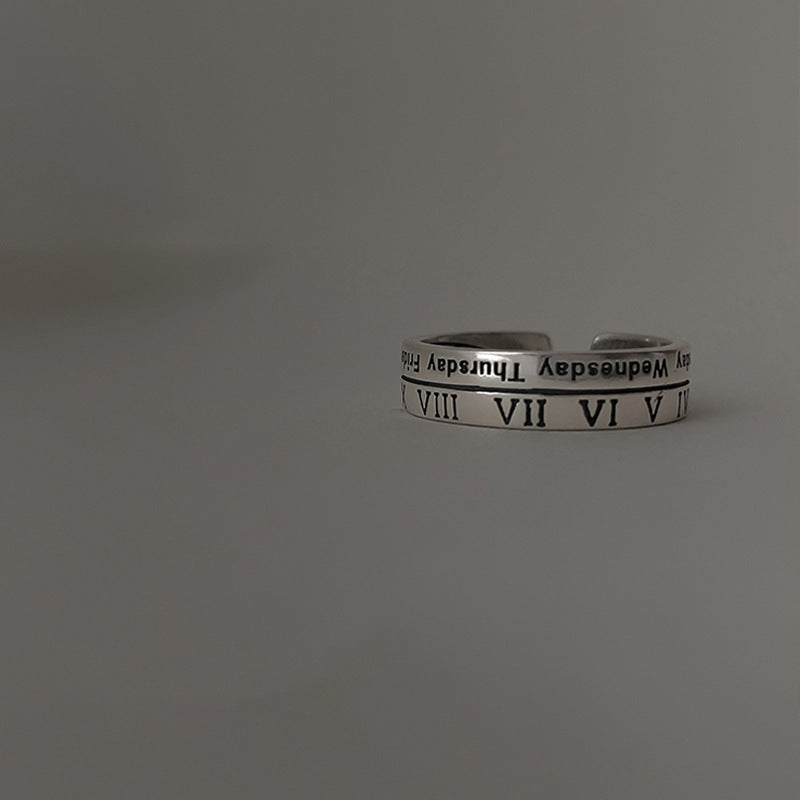 Roman Digital Open Creative Personalized Fashion Rings