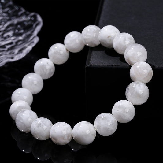 Natural White Snowflake Ghost Fashion Round Bracelets