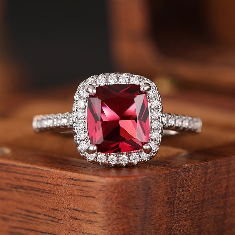 Fat Imitation Gem Noble Female High-grade Light Luxury Expensive Rings