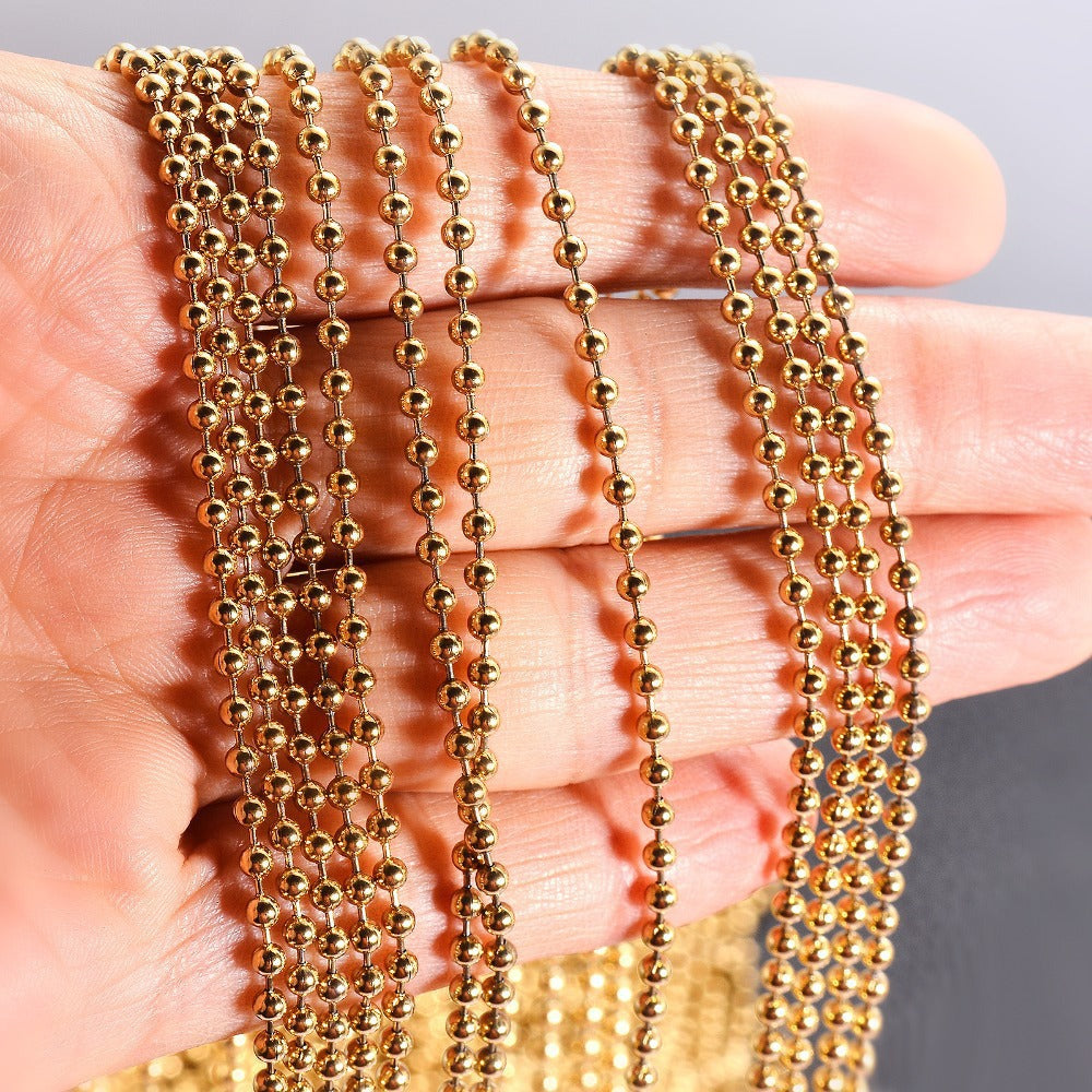 Source Stainless Steel Ball Bead Chain Necklace