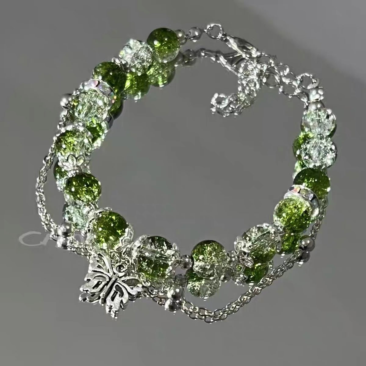 Yao Style Green Butterfly Niche Lanyard Eye-catching Bracelet