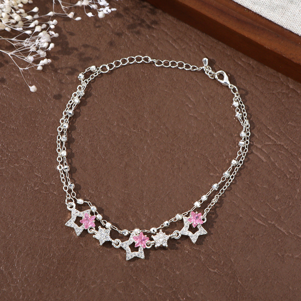 Women's Zircon Temperament Entry Lux Pull Exquisite Bracelet