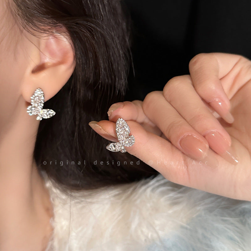Delicate Pearl Crystal Eardrops Gentle Elegant Ear Buckle
