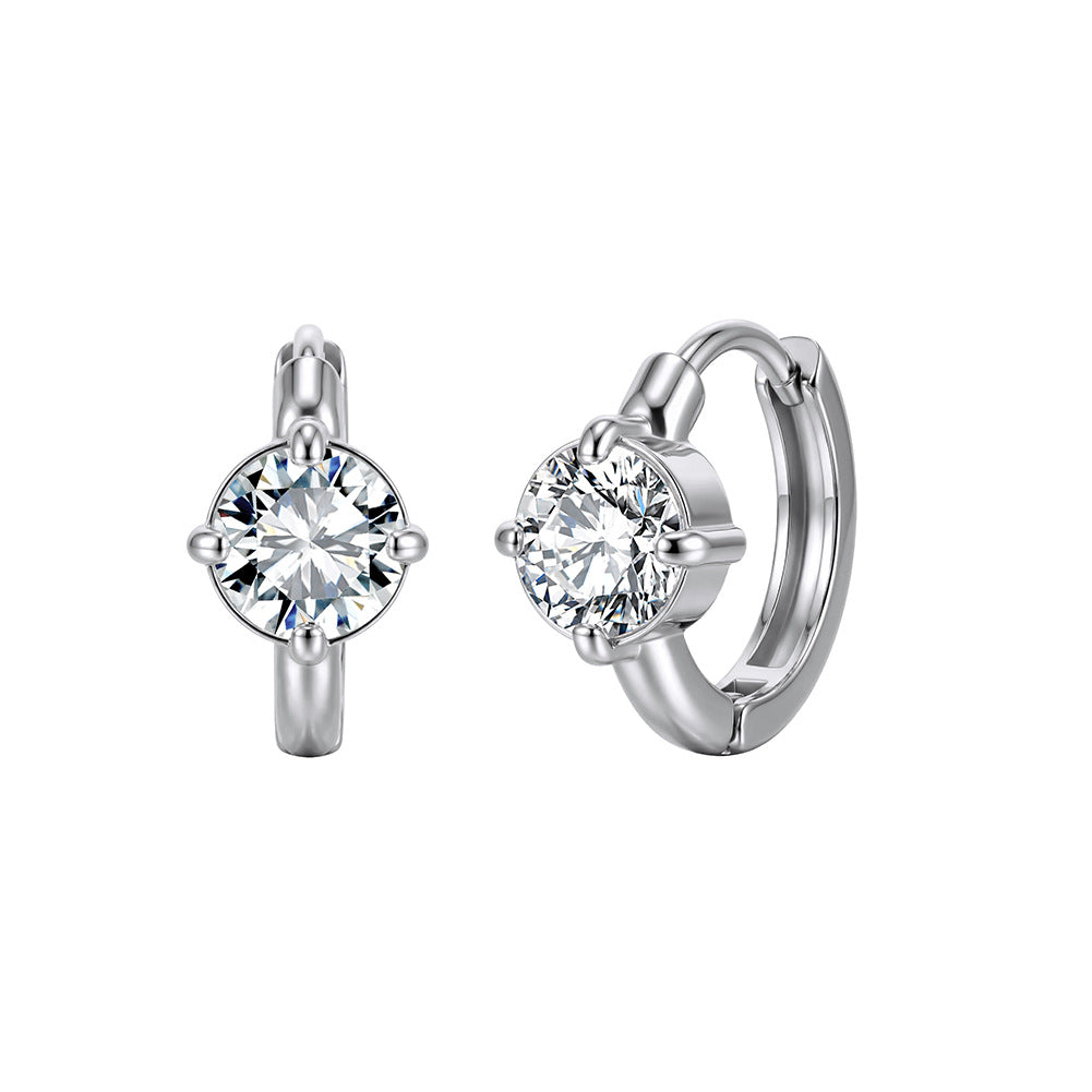 Women's Stainless Steel Diamond Tassel Simple Niche Everyday Joker Twin Collection Earrings
