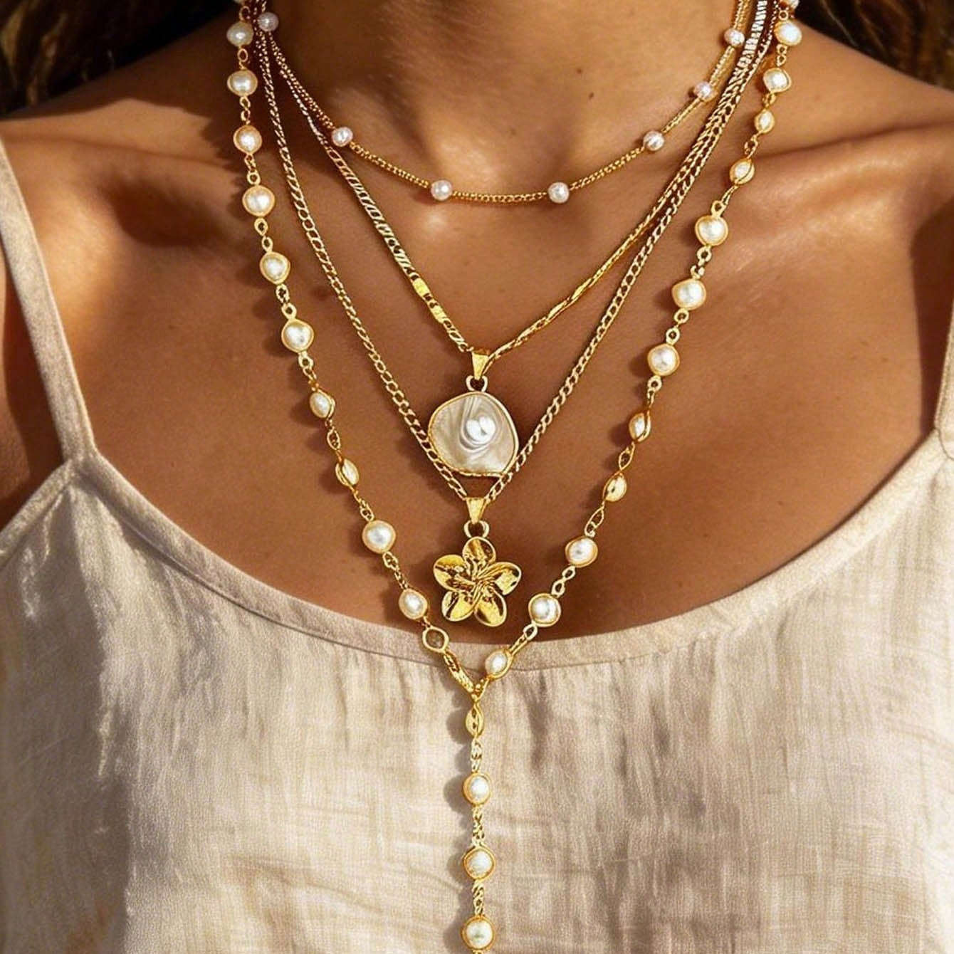 Women's Creative Three-dimensional Flower High Sense Tassel Necklace