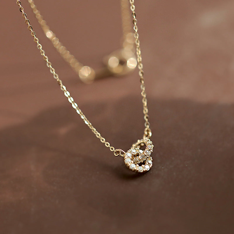Women's Sier Good Luck Full Diamond Palace Style Very Fine Beautiful Necklaces