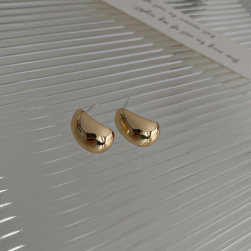Women's Needle Round Curved Geometric Ear Retro Personalized Temperamental Light Luxury Earrings