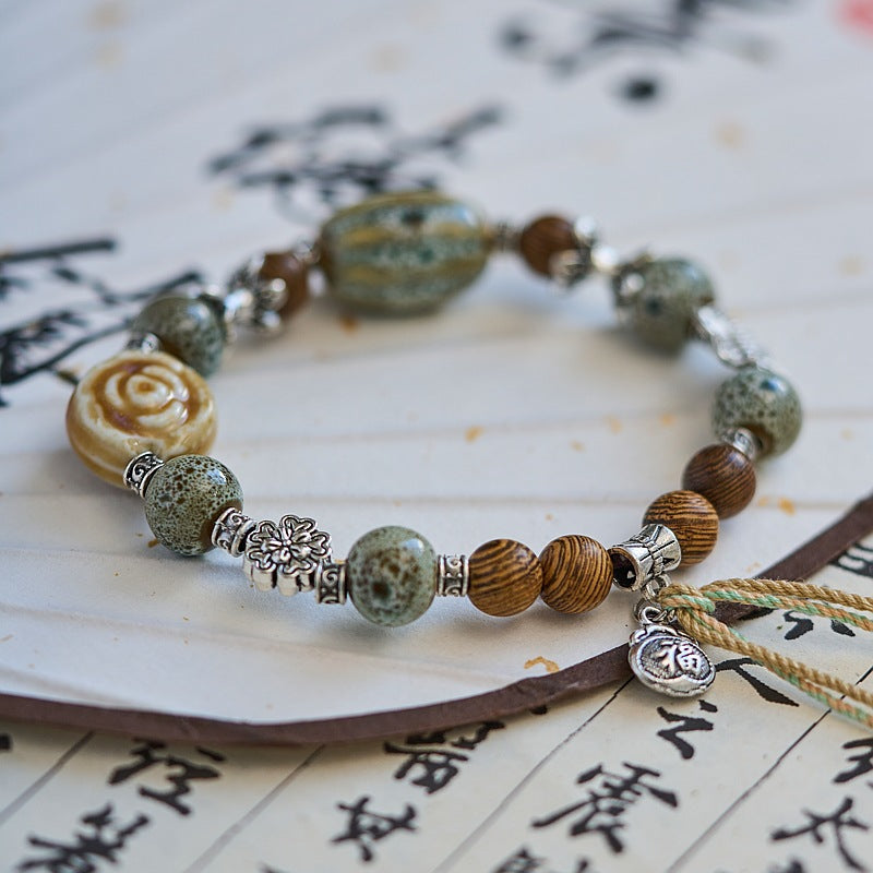 Women's Ceramic Summer High-grade Chinese Style National Bracelets