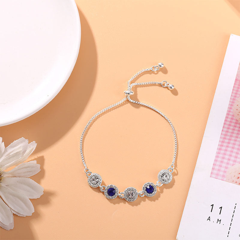 Women's Zircon Flower Korean Simple Design Personalized Bracelets