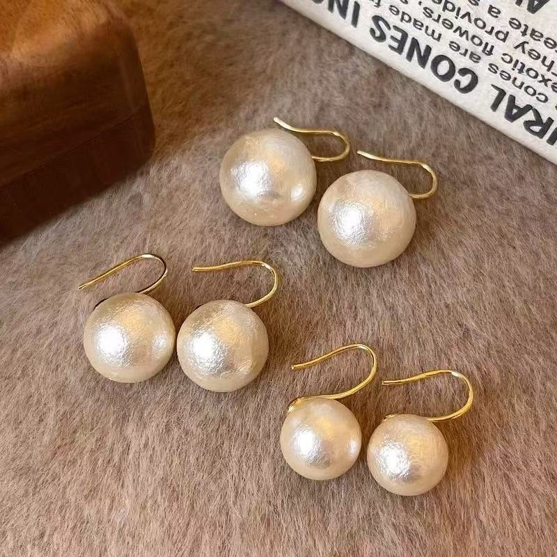 Women's Cotton Pearl Ear Hook High-grade Light Luxury Temperament Rings