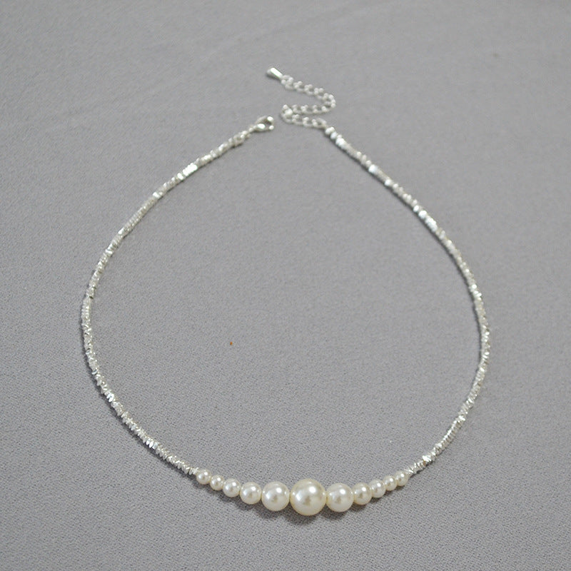 Pieces Of Sier Imitation Pearl Cold Style Necklaces