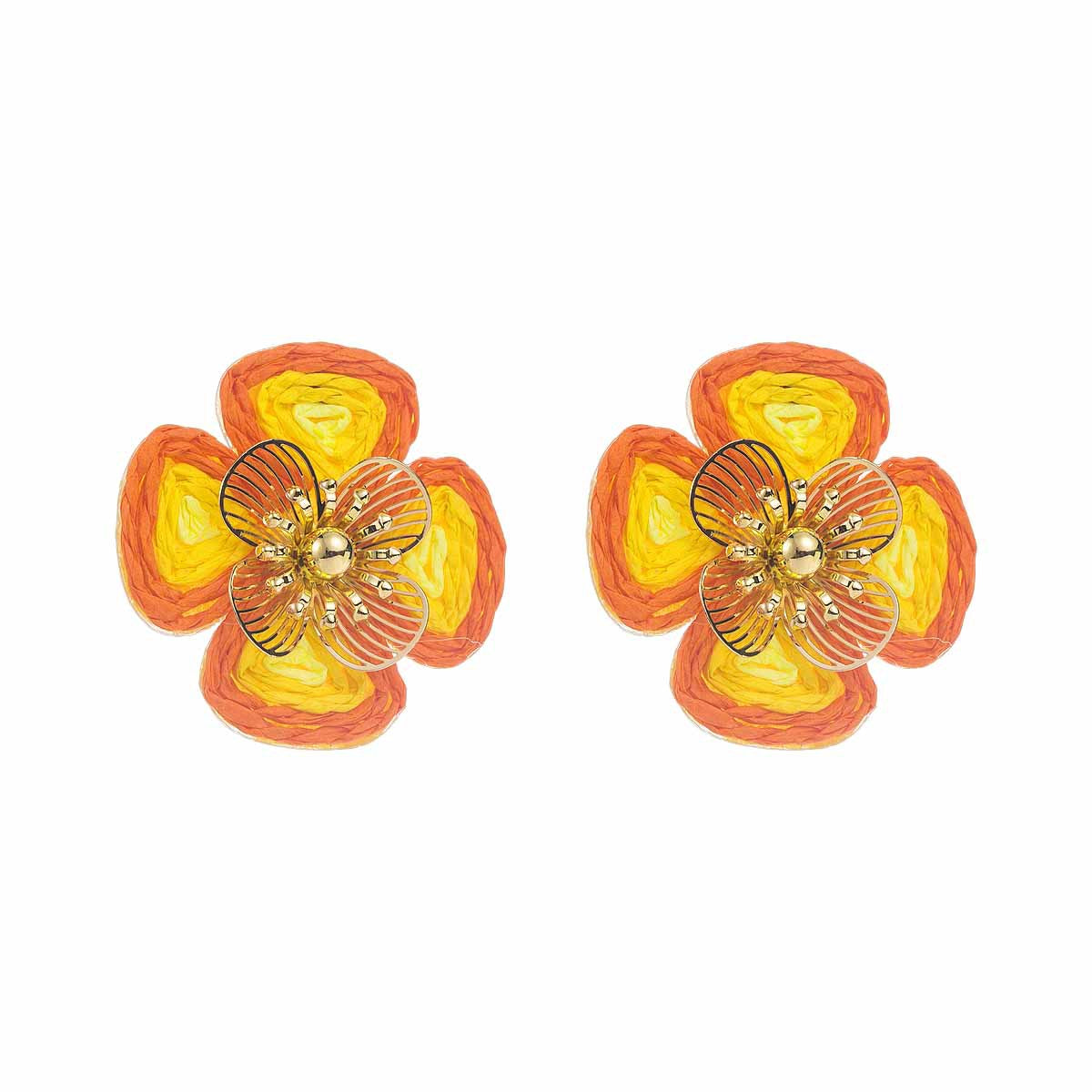 Women's Vacation Style Enamel Color Flower Pearl Light Luxury High-grade Earrings