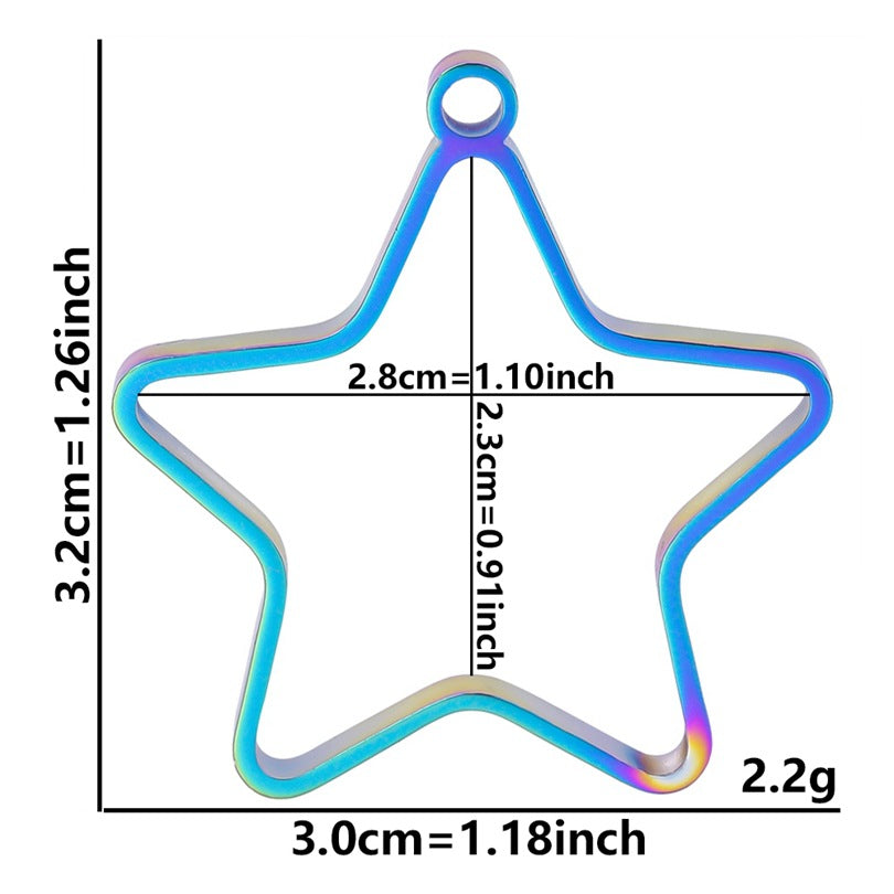 Epoxy Geometric Figure Hollow Border Gem Base Support Pendants