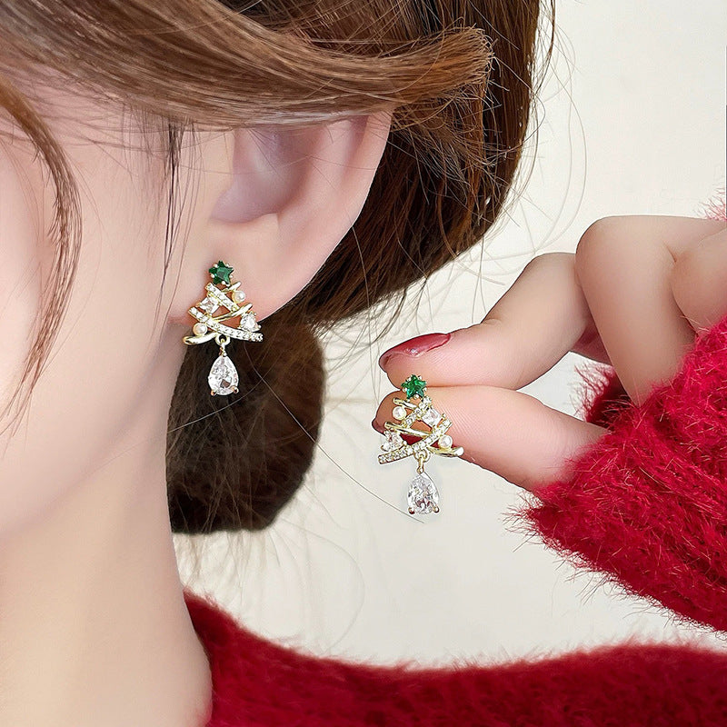 Christmas Tree Eardrops Series Female Cartoon Earrings