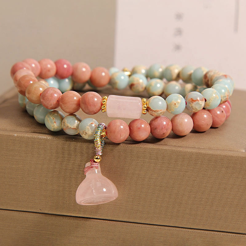Style Stone Female Light Luxury Minority Exquisite High Sense Lotus Bracelet