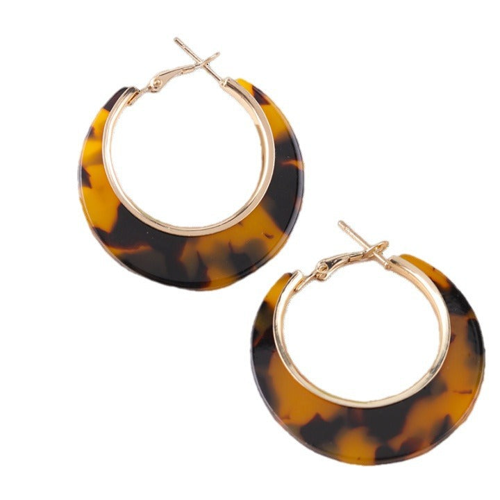 Women's Acrylic Acetate Plate Exaggerating Circle Minority Earrings