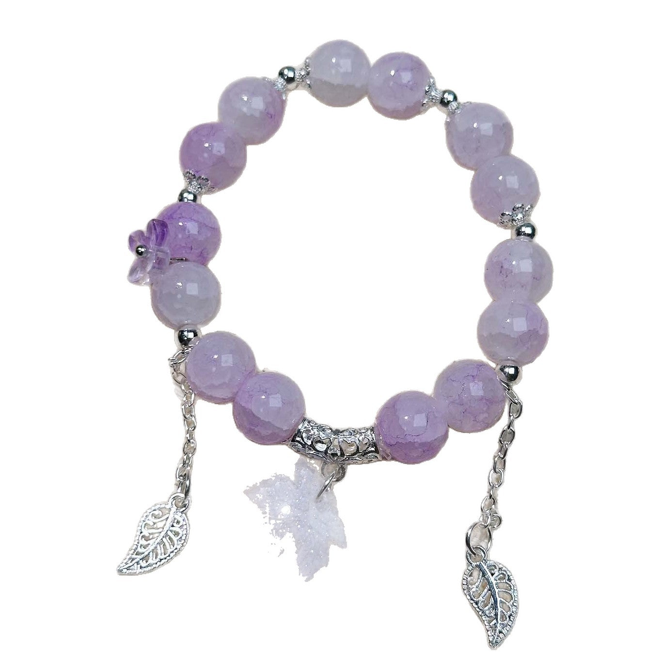 Crystal Tassel Maple Leaf Niche Fairy Ink Beads Small Bracelets