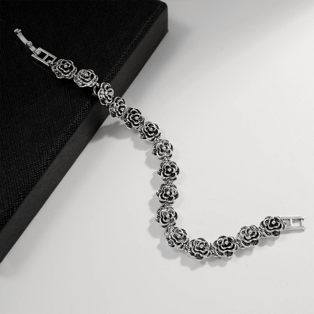 Black Rose Cuban Personalized Hip Hop Street Bracelets