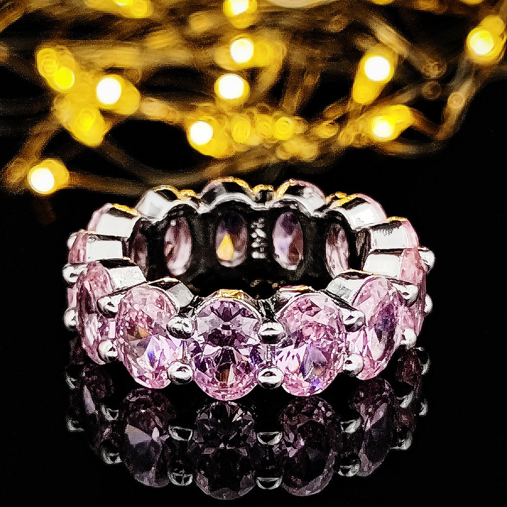 Women's Simple Pink Niche High Sense Does Rings