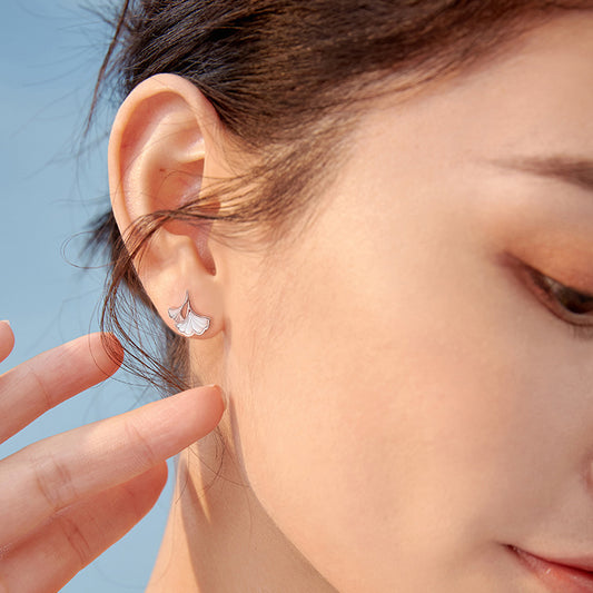 Ginkgo Leaf Female Niche Advanced Birthday Earrings