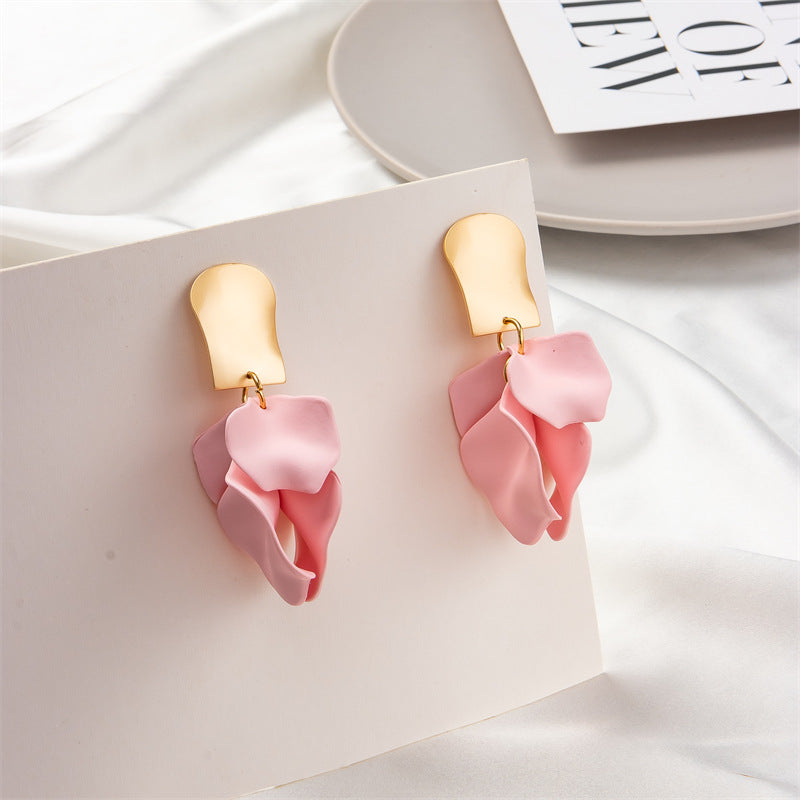 Women's Korean Style Fashionable Temperament Petal Leaf Rings