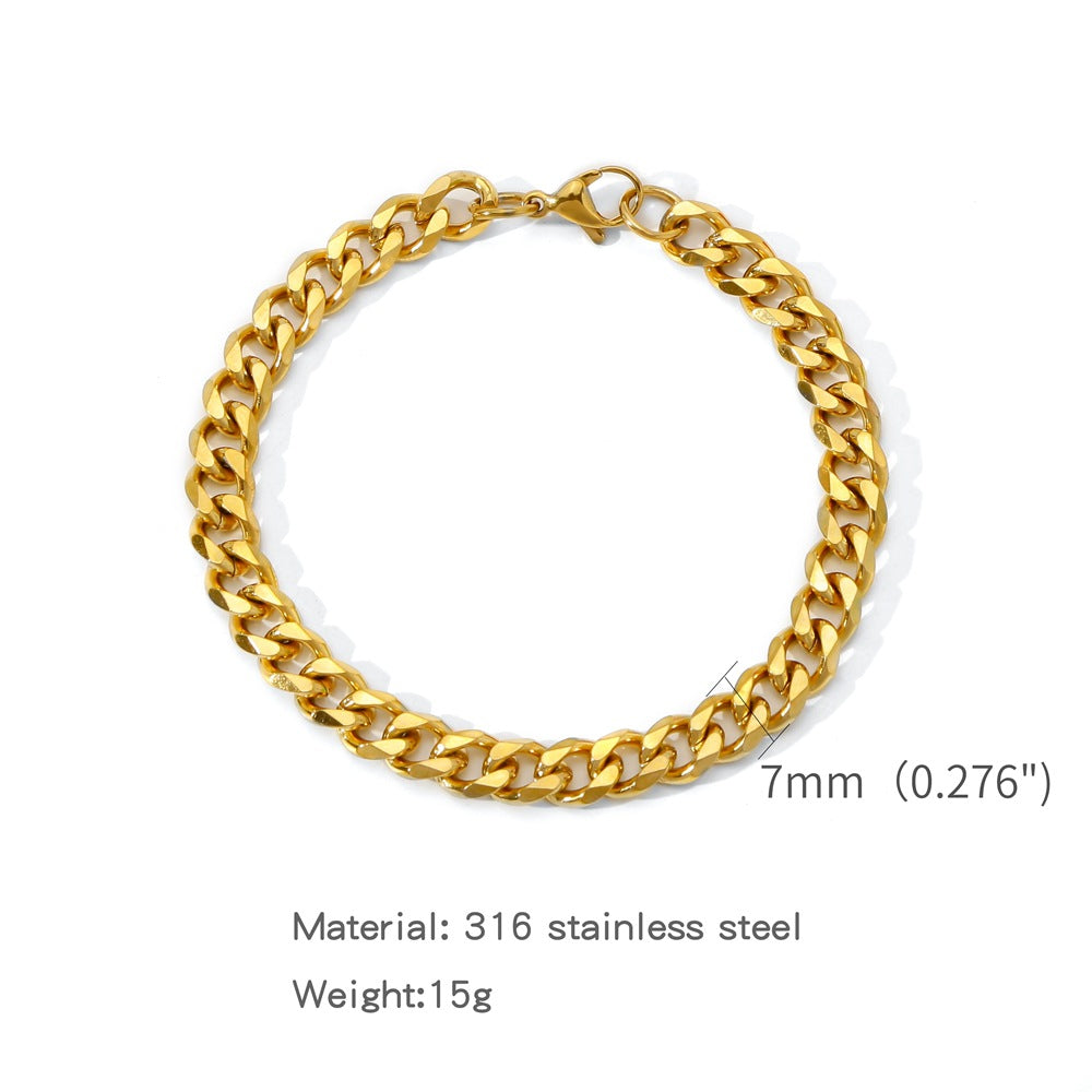 Fashion Electroplated Single Woven Grinding Six Bracelets