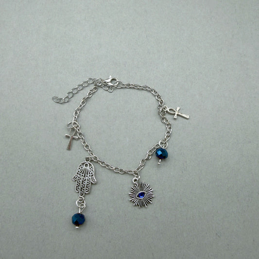 Devil's Palm Thick Straps Blue Gift Bracelet