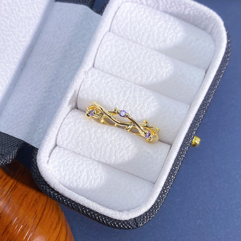 Colorful Zircon Design Light Luxury High-grade Rings