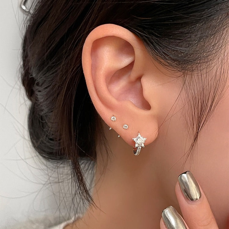 Women's Circle Design High-grade Simple Niche Ear Bone Earrings