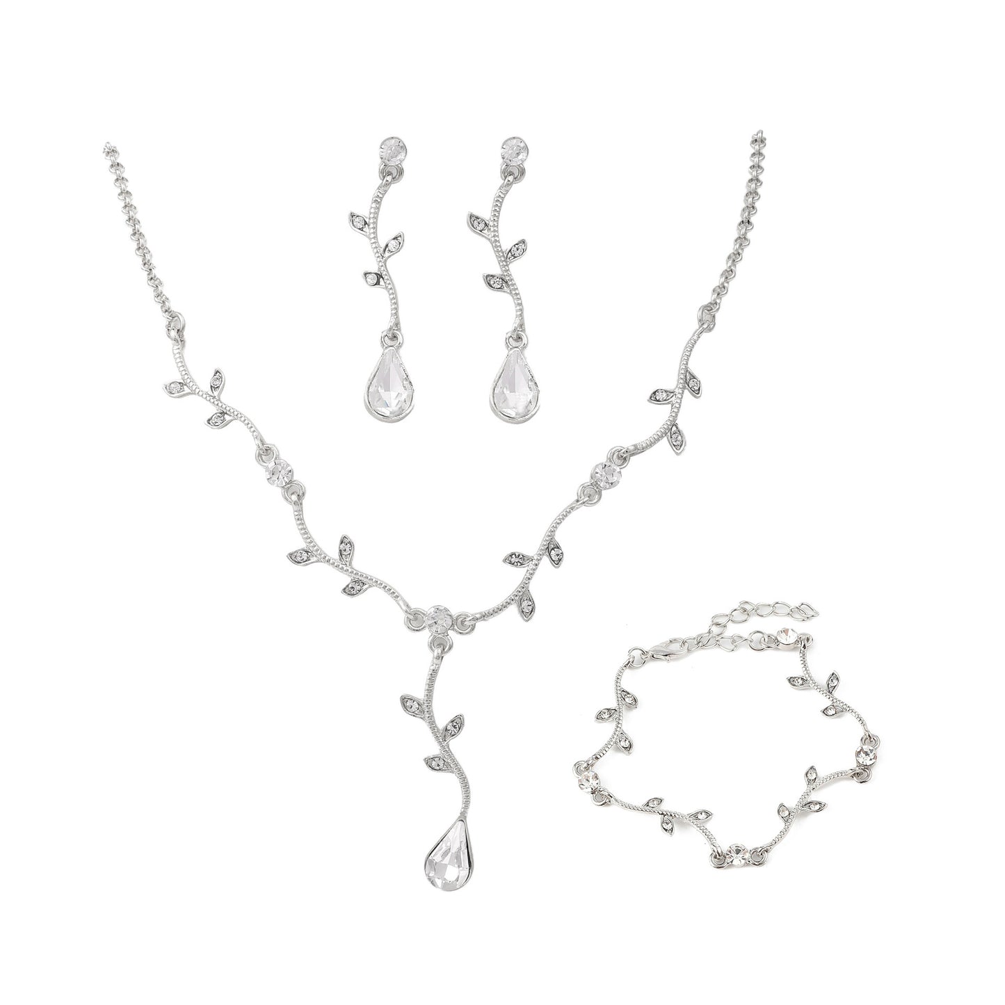 Leaf Water Drop Bridal Simple Stylish Necklaces
