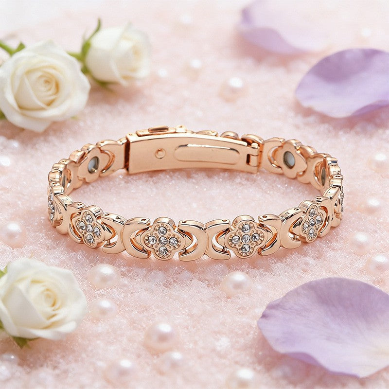 Women's Luxury Fashion Diamond Single Row Four Bracelet