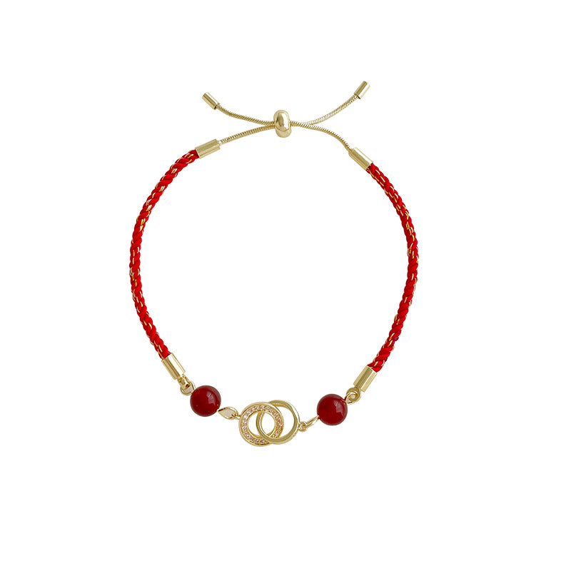 Safety Lock Opal Pull Red Rope Original Bracelets
