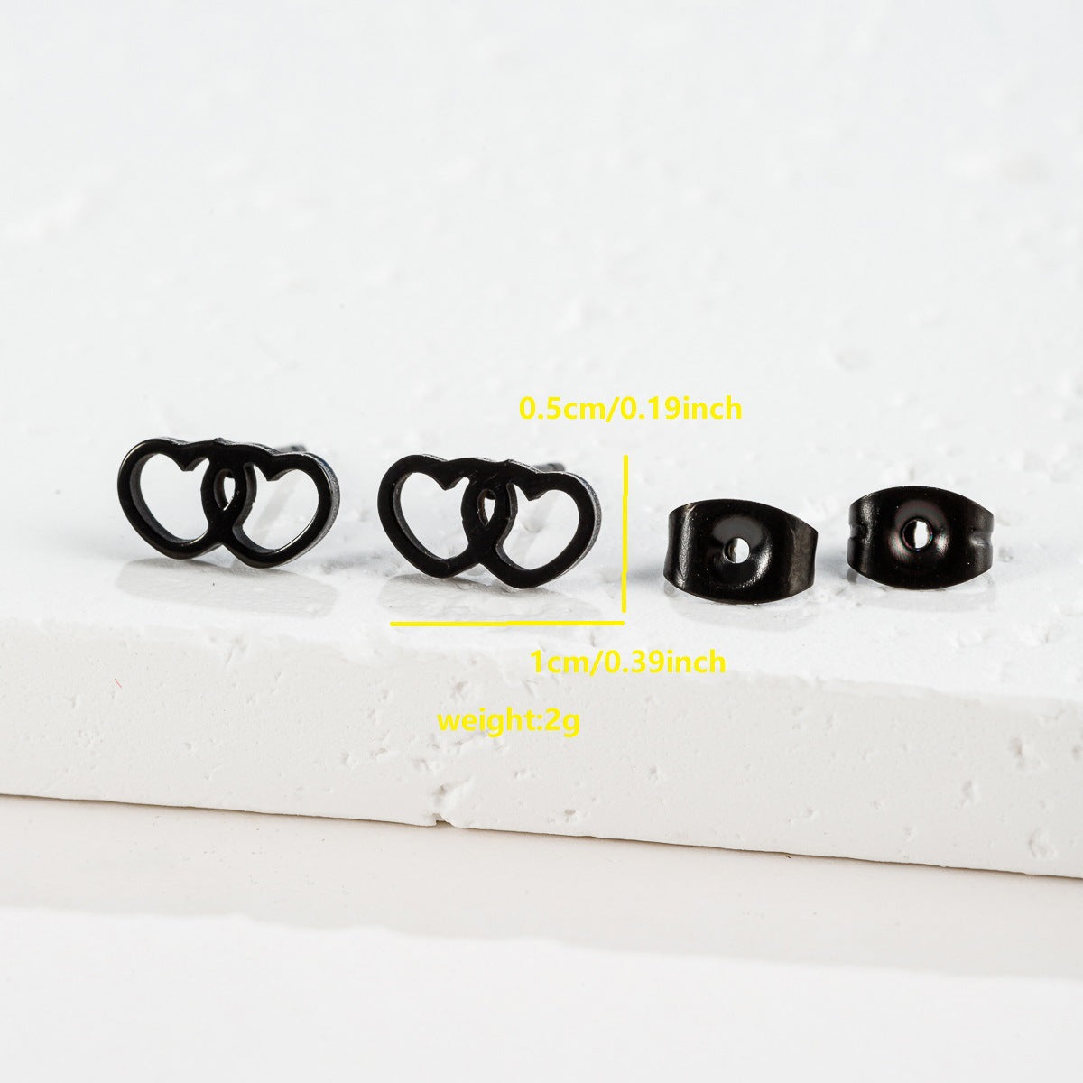 Small Animal Cat Plaid Bird Ear Geometry Stud Earrings