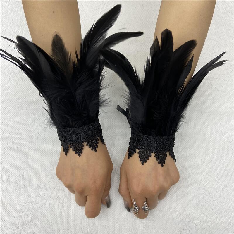 Feather Halloween Performance Ball Lace Wristband Bracelets