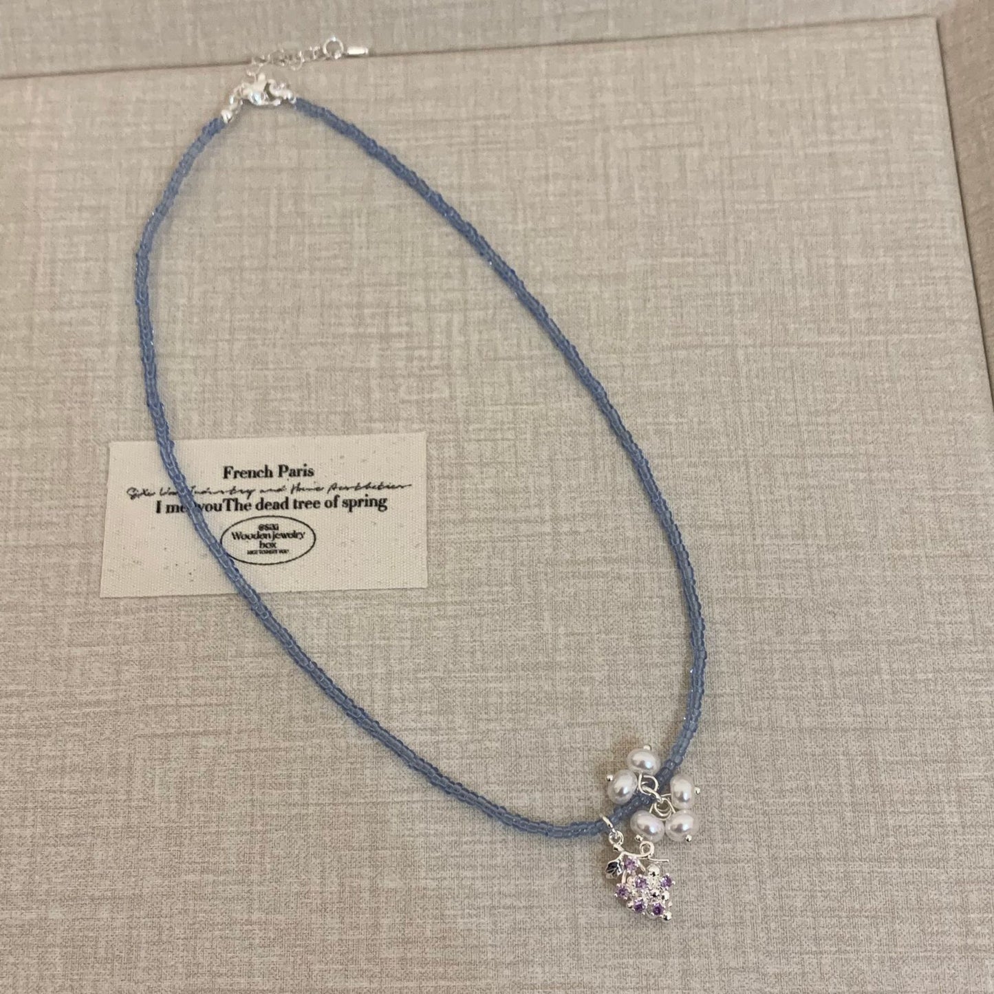 Grape Beaded Female Summer Fresh White Necklaces