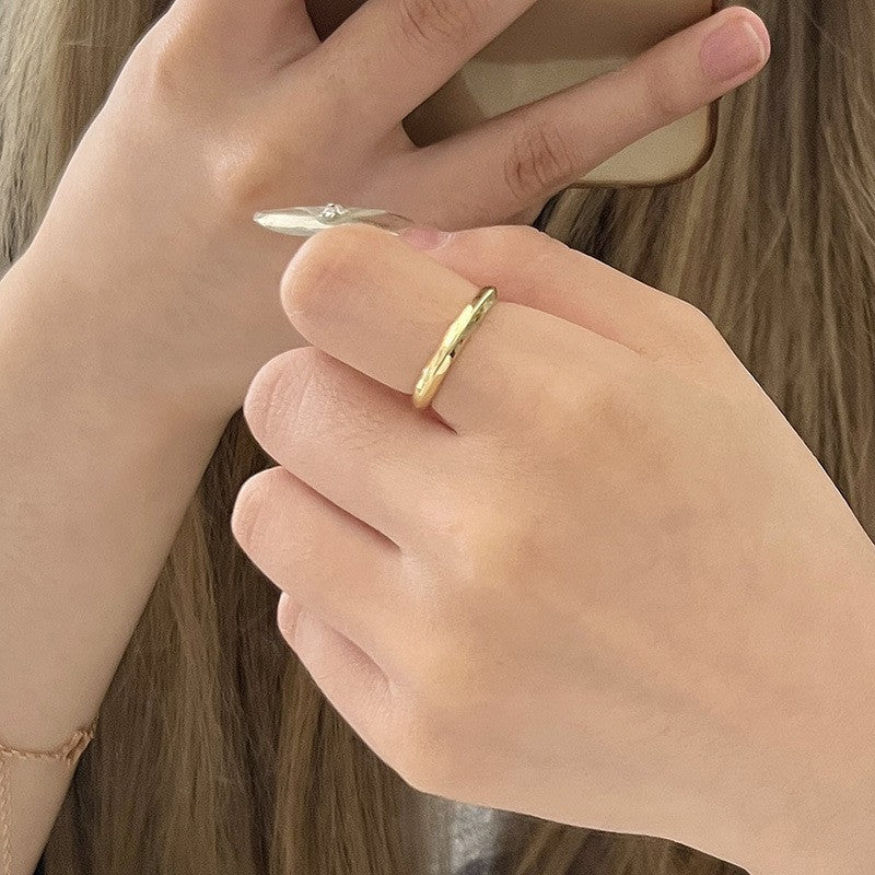 Bends Hitches Gilded Design High-grade Gold Rings