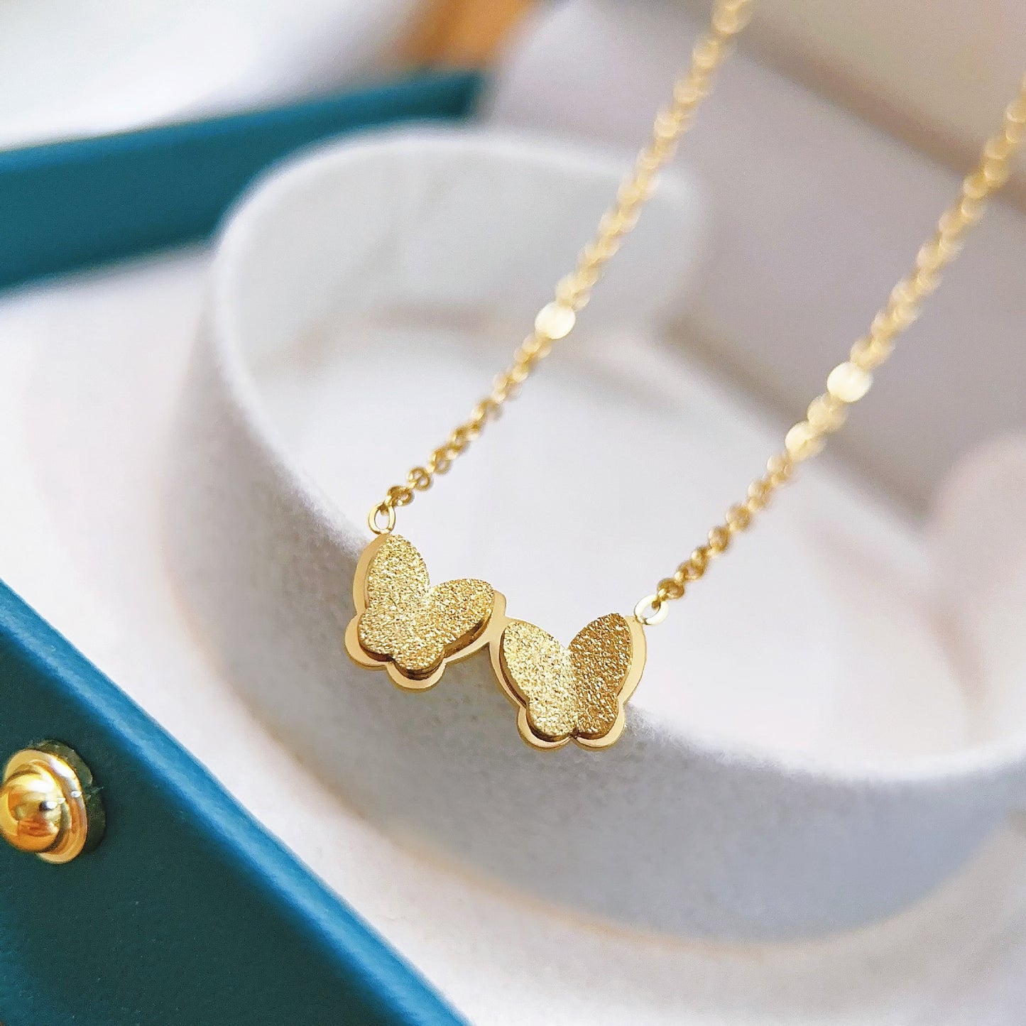 Titanium Steel Elegant High-grade Butterfly Fashionable Necklace