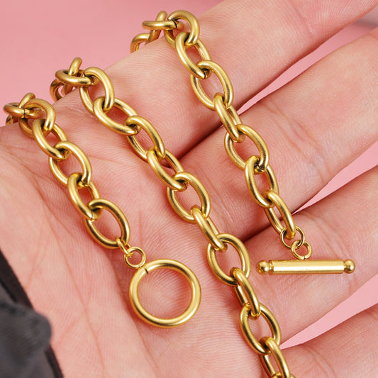 Steel Buckle Chain Jewelry Accessories Furnace Necklaces